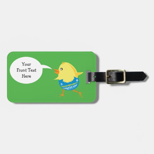Pasen Chick aangepaste bagagelabel (Voorkant horizontaal)