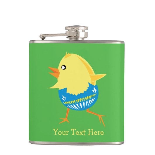 Pasen Chick aangepaste kolf Heupfles (Voorkant)