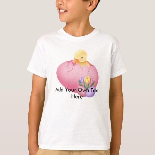Pasen Chick, Kind Basic T-shirt (Voorkant)