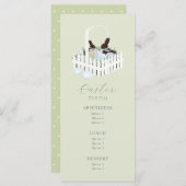 Pasen Chocolade Bunny Basket Menu (Voorkant / Achterkant)