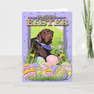 Pasen - Chocolade Labrador - Hershey Feestdagen Kaart