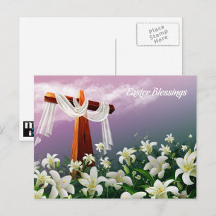 Pasen. Christelijke godsdienst Feestdagenkaart