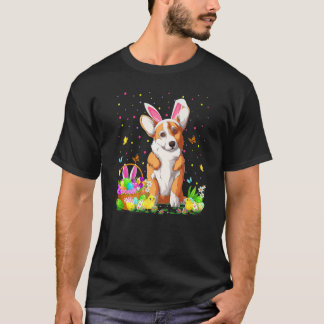 Pasen Corgi Dog Bunny Egg Hunting Corgi Easter Su T-shirt