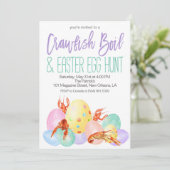 Pasen Crawfish Boil Uitnodiging (Staand voorkant)