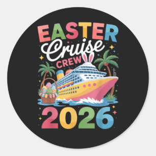 Pasen Cruise Bemanning 2026 Overeenkomstige Famili Ronde Sticker