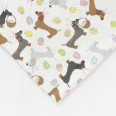 Pasen Dachshund Fleece Deken (Hoek)
