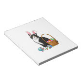 Pasen Dag Kat Konijn Oren Eieren Grafisch Mannen V Notitieblok (Schuin)