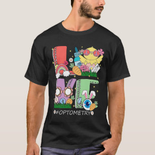 Pasen Dag Kuiken Optometrie Liefde Opticien Gezich T-shirt