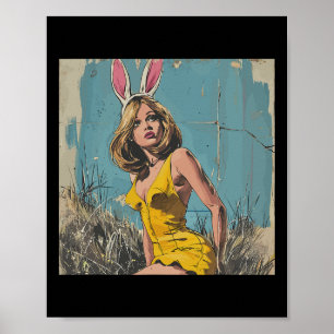 Pasen Dag Mannen Vrouwen Artistiek Leuk Schattig G Poster