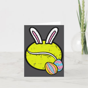 Pasen Dag Tennis Bal Konijn Kaart
