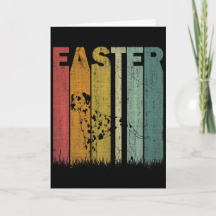 Pasen Dalmatische hond Retro Grafisch Grappig Pase Kaart