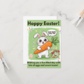 Pasen Delight Platte Wenskaart Kaart (Voorkant / Achterkant in situ)