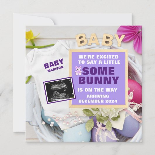 Pasen Digitale Zwangerschap Foto aankondiging (Voorkant)