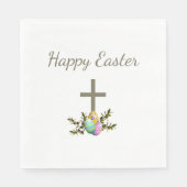 Pasen Diner Decoratieve Eieren Eenvoudig Kruis Servet (Voorkant)