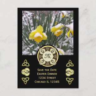 Pasen Dinner Trinity Knoop W Foto & Monogram Briefkaart