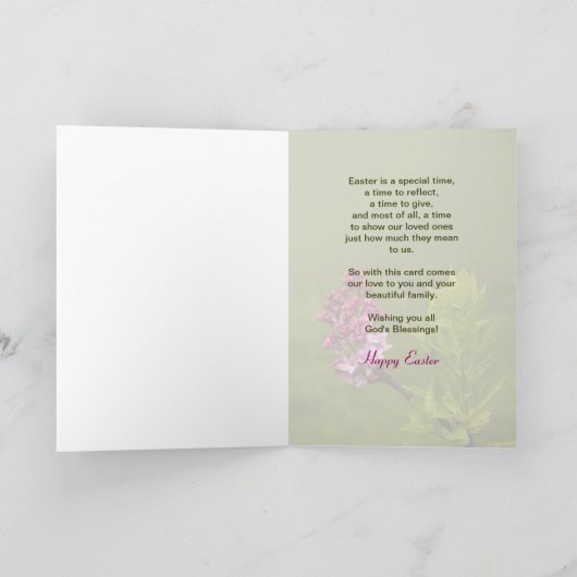 PASEN - DOCHTER en haar familie Feestdagen Kaart (Binnen)