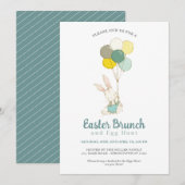 Pasen Egg Hunt & Brunch met Bunny Feestdagenkaart (Voorkant / Achterkant)