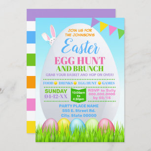 Pasen Egg Hunt Easter Brunch Kaart