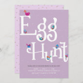 Pasen Egg Hunt en Potluck Invitation Kaart (Voorkant / Achterkant)