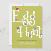 Pasen Egg Hunt en Potluck Invitation Kaart (Voorkant)