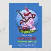 Pasen Egg Hunt op Funny Bunny Hunter Kaart (Voorkant / Achterkant)