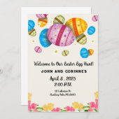 Pasen Egg Hunt Pasen Brunch Bunny Kaart (Voorkant / Achterkant)