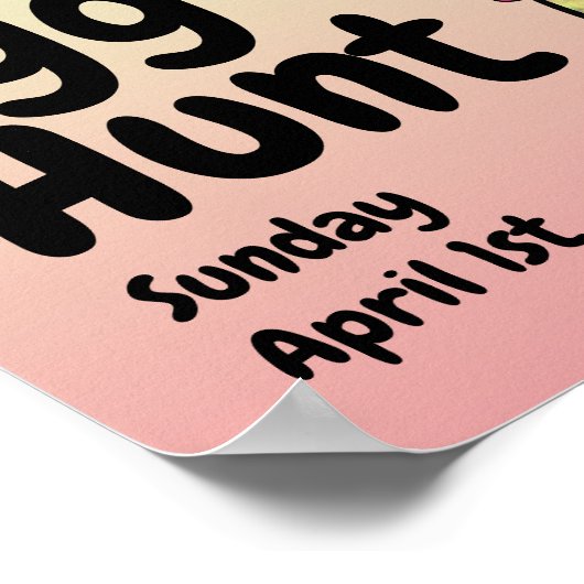 Pasen Egg Hunt Poster (Hoek)