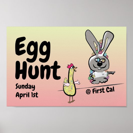 Pasen Egg Hunt Poster (Voorkant)