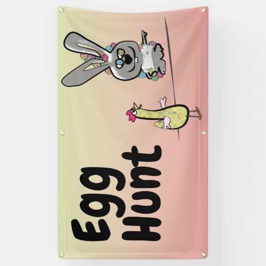 Pasen Egg Hunt Spandoek (Verticaal)