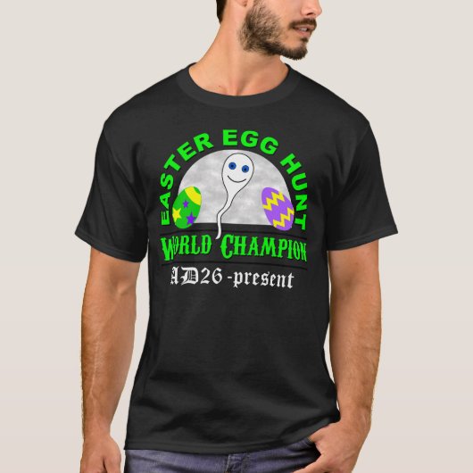 Pasen Egg Hunt World Champion T-shirt (Voorkant)