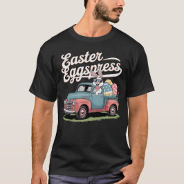 Pasen Eggspress Retro Bunny Delivery T-shirt