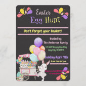 Pasen Ei Hunt Chalkboard uitnodiging (Voorkant)