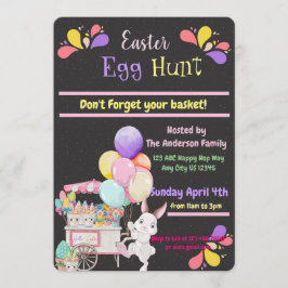 Pasen Ei Hunt Chalkboard uitnodiging
