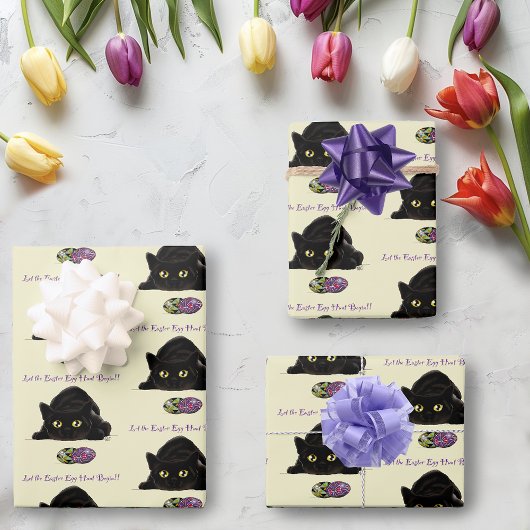 Pasen Ei Hunt Kat Grappig Inpakpapier Vel