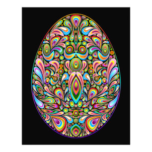 Pasen Ei Psychedelisch Design Kids Biologisch T-Sh Foto Afdruk