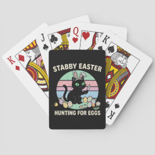 Pasen Eieren Jagen Grappige Kat Pokerkaarten