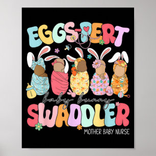 Pasen Eieren-Pert Baby Bunny Swaddler Moeder Baby Poster