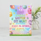 Pasen Eierjacht Uitnodiging - Pastels (Staand voorkant)