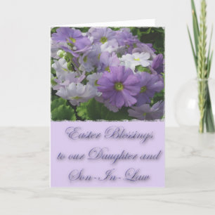 Pasen en primrose feestdagen kaart