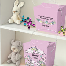 Pasen Favorietendoos Retro Flower Power Konijn