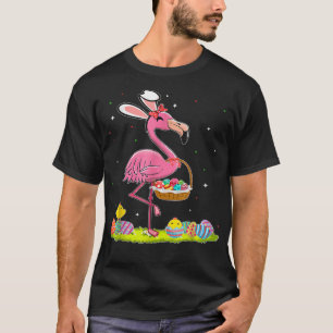 Pasen Flamingo Bunny Egg Hunter Funny Easter Holi T-shirt