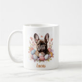 Pasen Franse Bulldog eieren en bloemen - Koffiemok (Links)