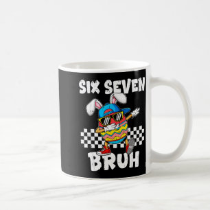 Pasen Funny Dabbing Konijn Jongens Bruh Zes Zeven Koffiemok