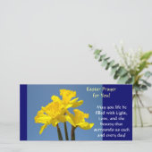 Pasen Gebedskaarten Narcissen Bloemen Lente Feestdagenkaart (Staand voorkant)