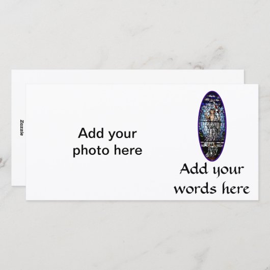 Pasen: Glas-in-loodraam Opstanding van Christus Feestdagenkaart (Voorkant / Achterkant)