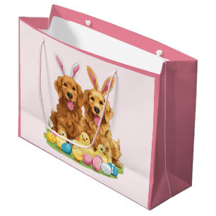 Pasen Golden Retriever Honden Konijnenoren Groot Cadeauzakje