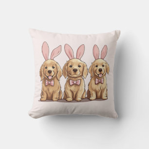 Pasen Golden Retriever Puppy Honden Bunny Oren Kussen