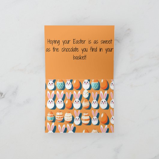 Pasen Grappig Sinaasappel Wenskaart Kaart (Binnen)