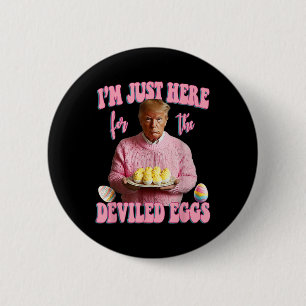 Pasen grappige Donald Trump is hier voor de Dev Ronde Button 5,7 Cm