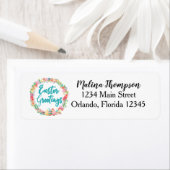 Pasen Groeten Ei Krans Retouradres Label (Insitu)